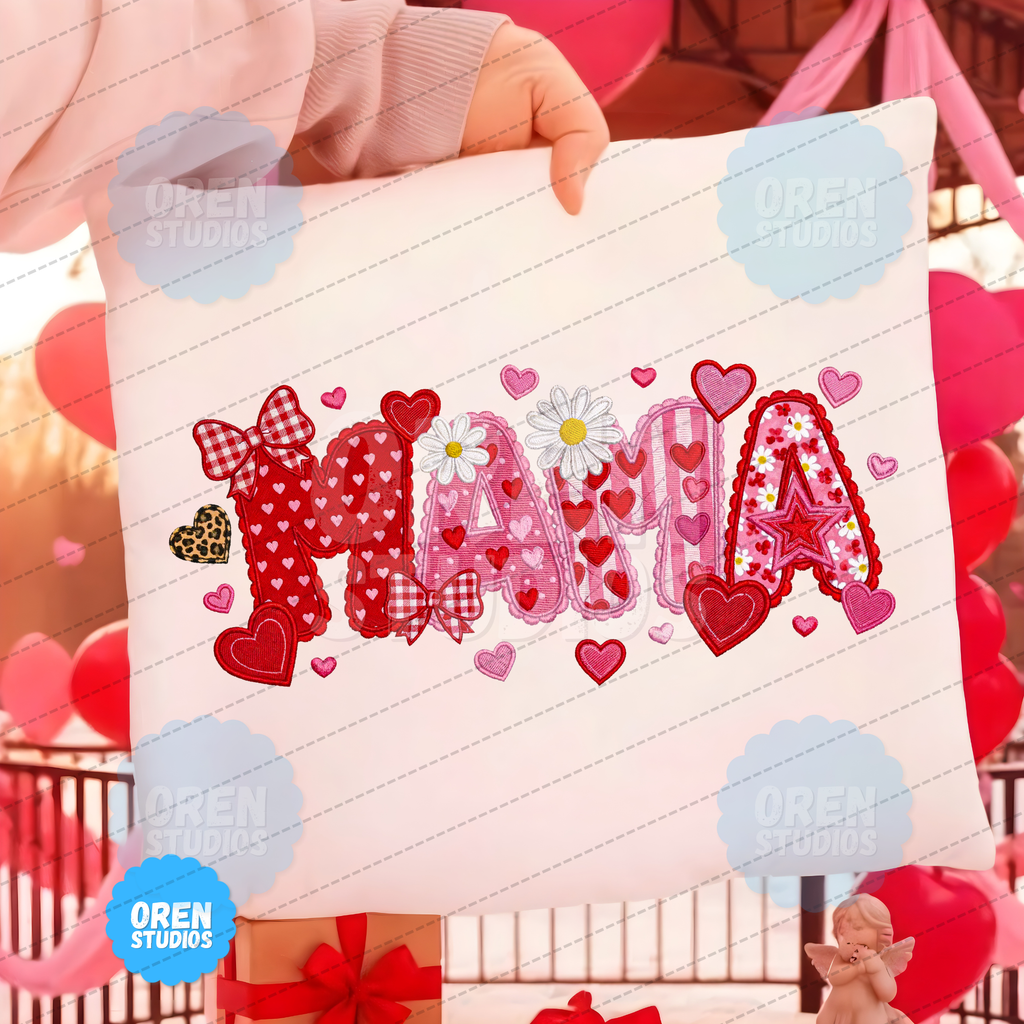 Mama PNG, Coquette Bow Floral Design, Valentine Mothers Day Shirt Sublimation Design (Digital Download)