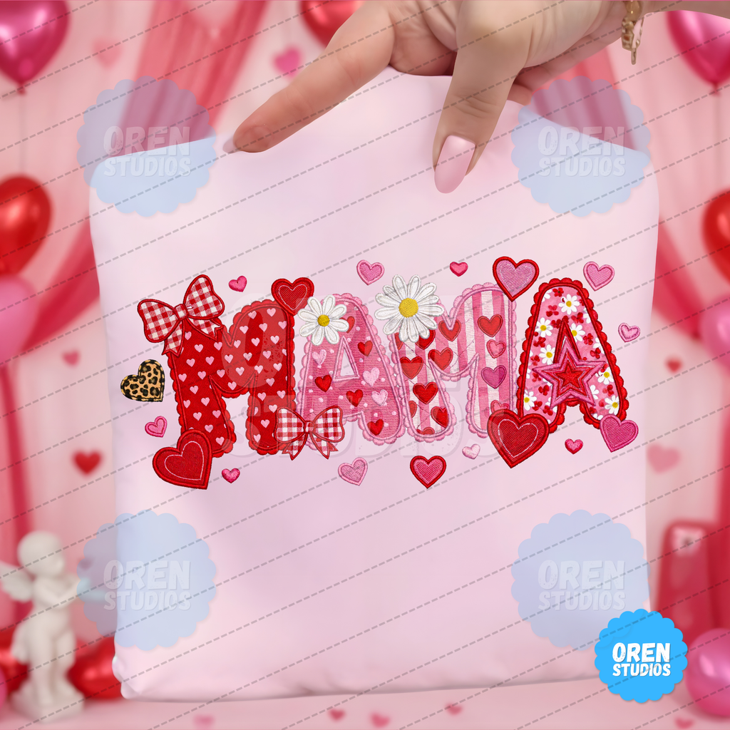 Mama PNG, Coquette Bow Floral Design, Valentine Mothers Day Shirt Sublimation Design (Digital Download)